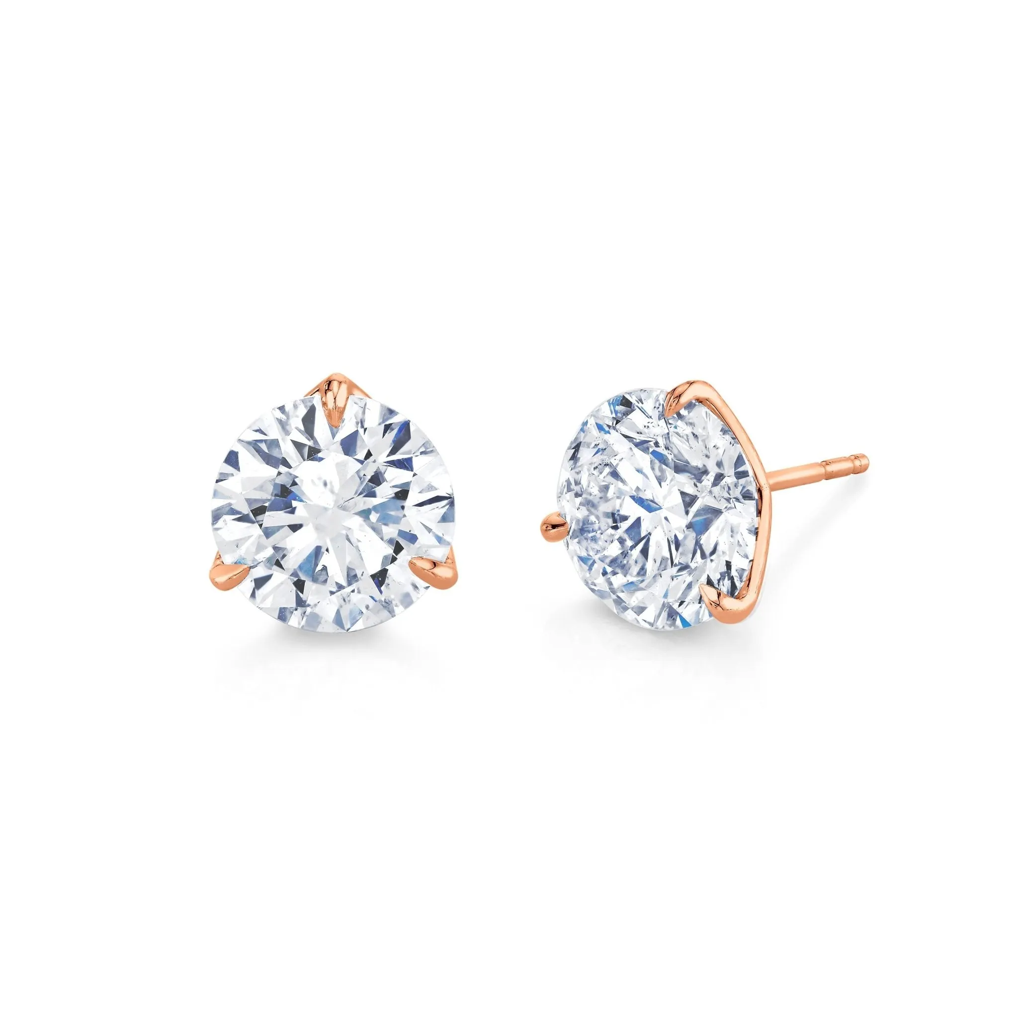 10.41 Carat Round Brilliant Diamond Earrings