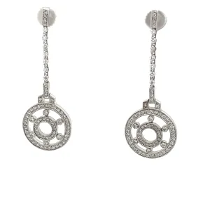 1.30ct 18k White Gold Diamond Earrings