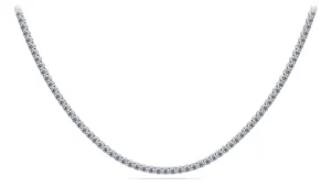 4 Prong Riviera Diamond Necklace with 32.73 ct.(finished) 4.8mm