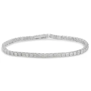 .925 Sterling Silver 1/2 cttw Miracle Set Diamond Classic Tennis Bracelet (I-J Color, I3 Clarity) -7"