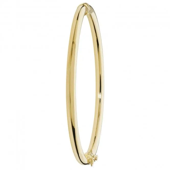 9ct Yellow Gold Ladies Hinged Bangle BN376