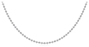 Alternating Clusters Diamond Necklace with 8.16 ct.(finished) 1.6mm, 3.5mm