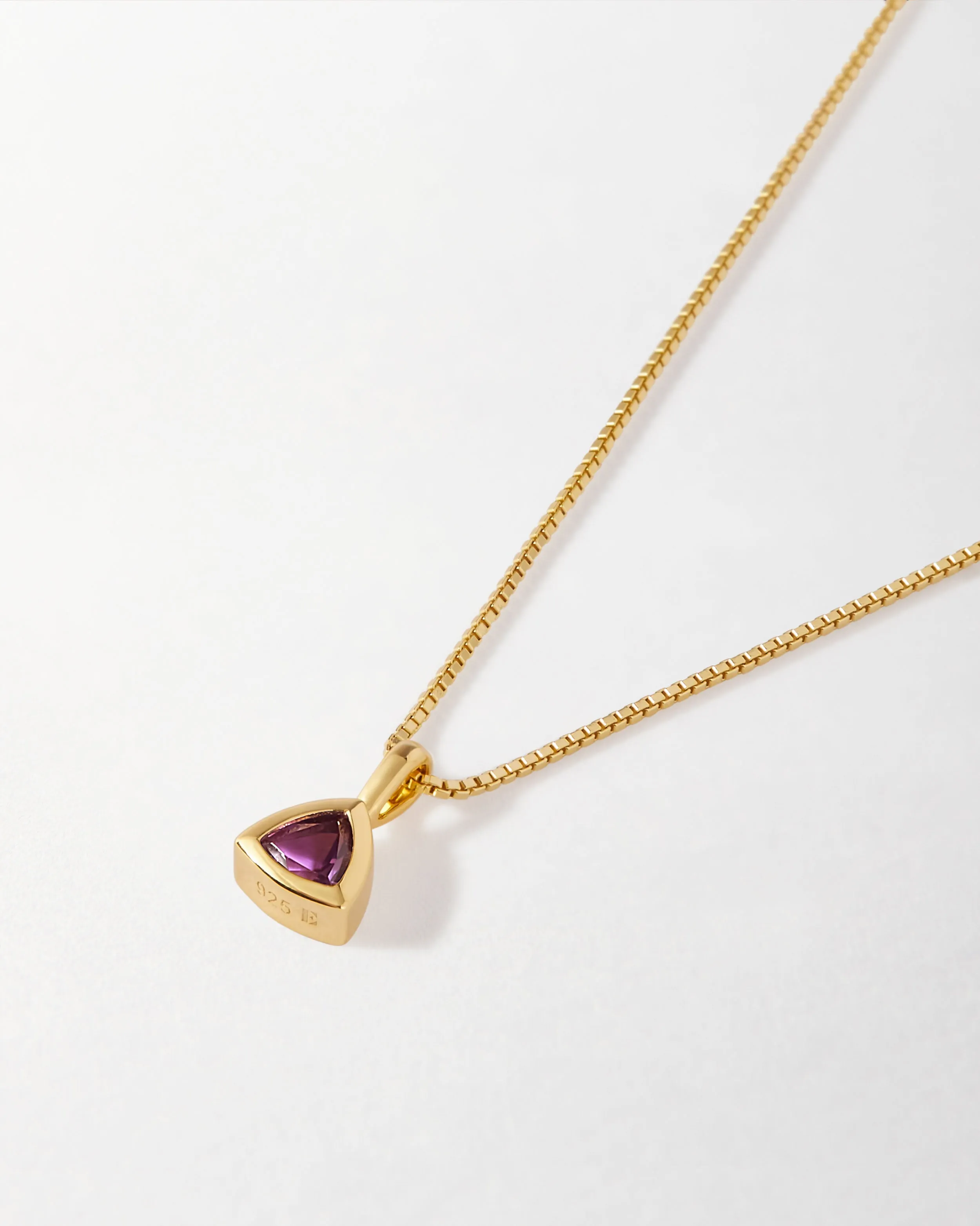 Amethyst February Birthstone Necklace - Gold