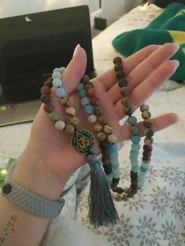 Beautiful Natural Stone Mala Necklace