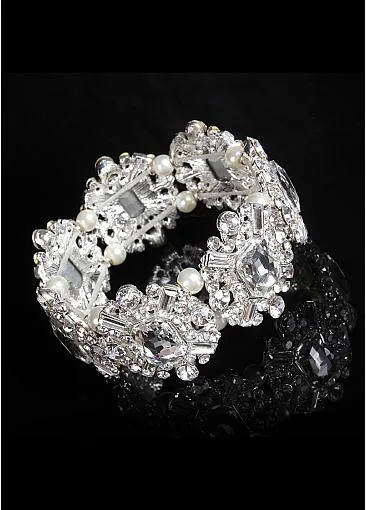 Bracelets With Rhinestones Elegant Alloy