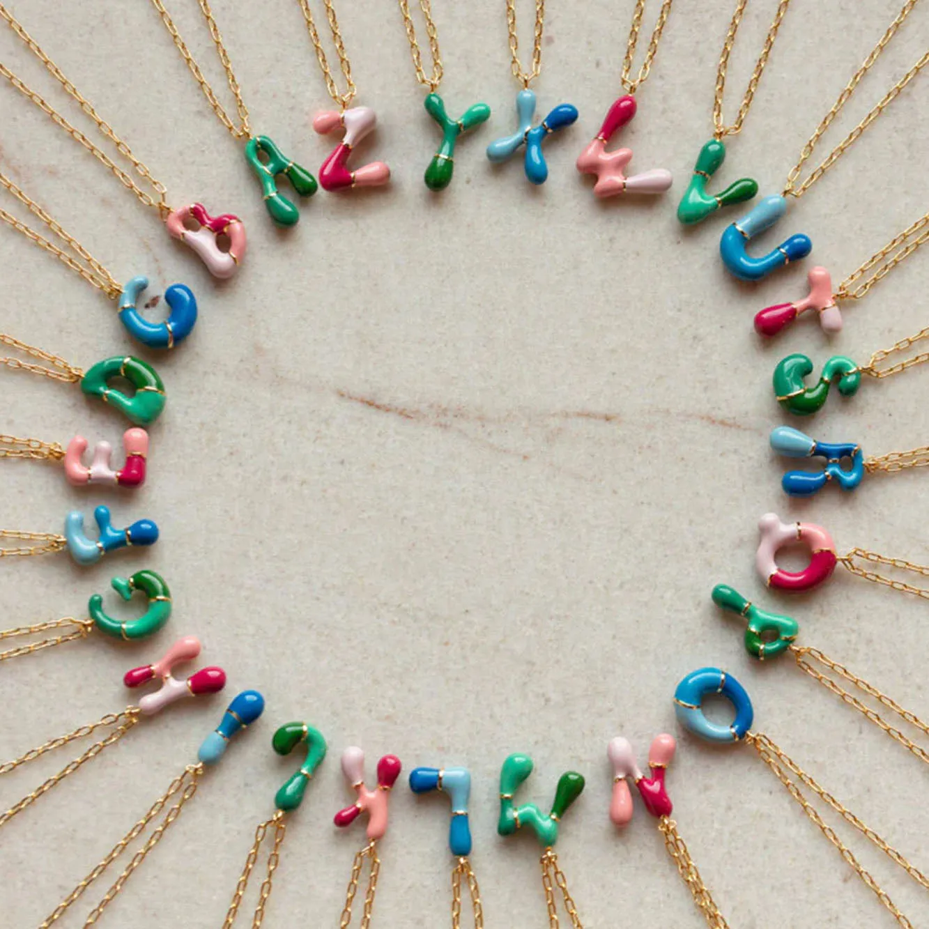 Bubble Letter Necklace