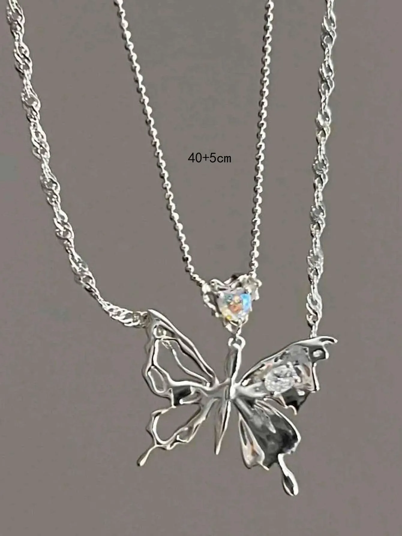 Butterfly Charm Layered Chain Necklace for Women Jewelry for Women Gift for Her