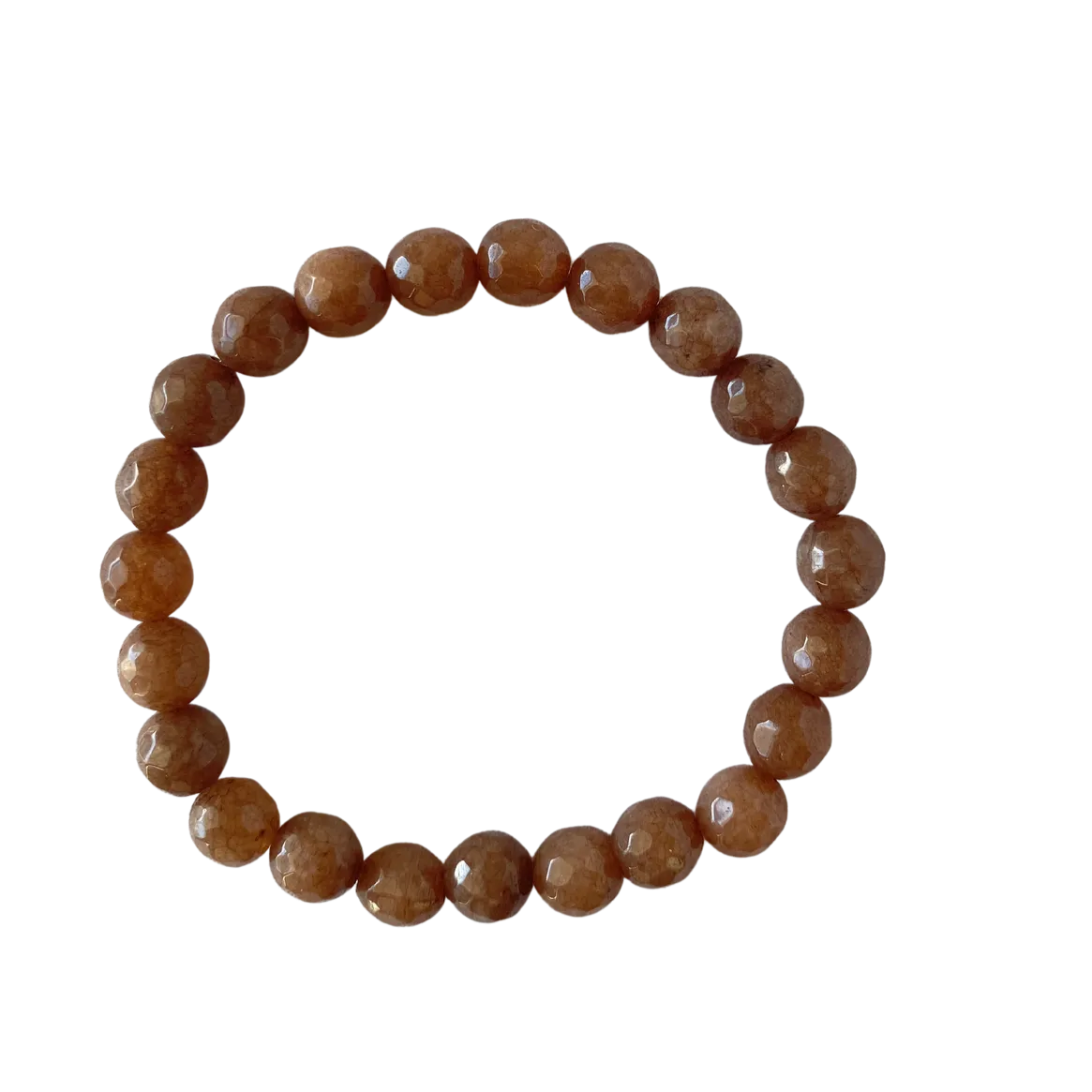 Chocolate Faceted Jade 8mm Bracelet