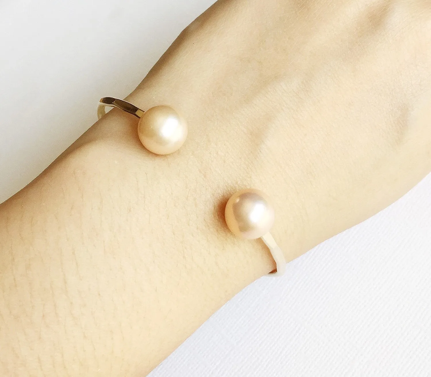 Cuff Adora - Pink pearls (B246)