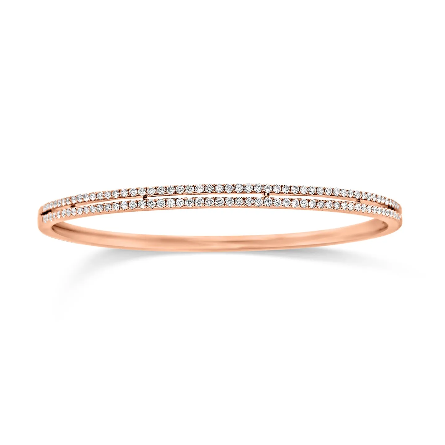 Diamond Double Band Bangle Bracelet