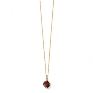 Elements 9ct Yellow Gold Garnet Pendant GP2022R