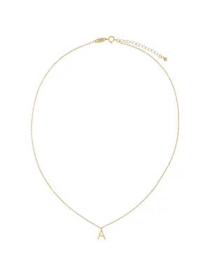 Elly Lou Timeless Initial Necklace- A- Gold