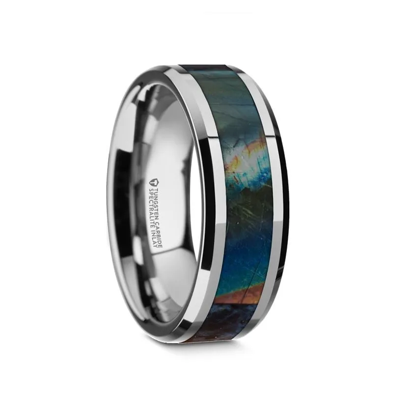 ESSENCE | Tungsten Ring Spectrolite Inlay