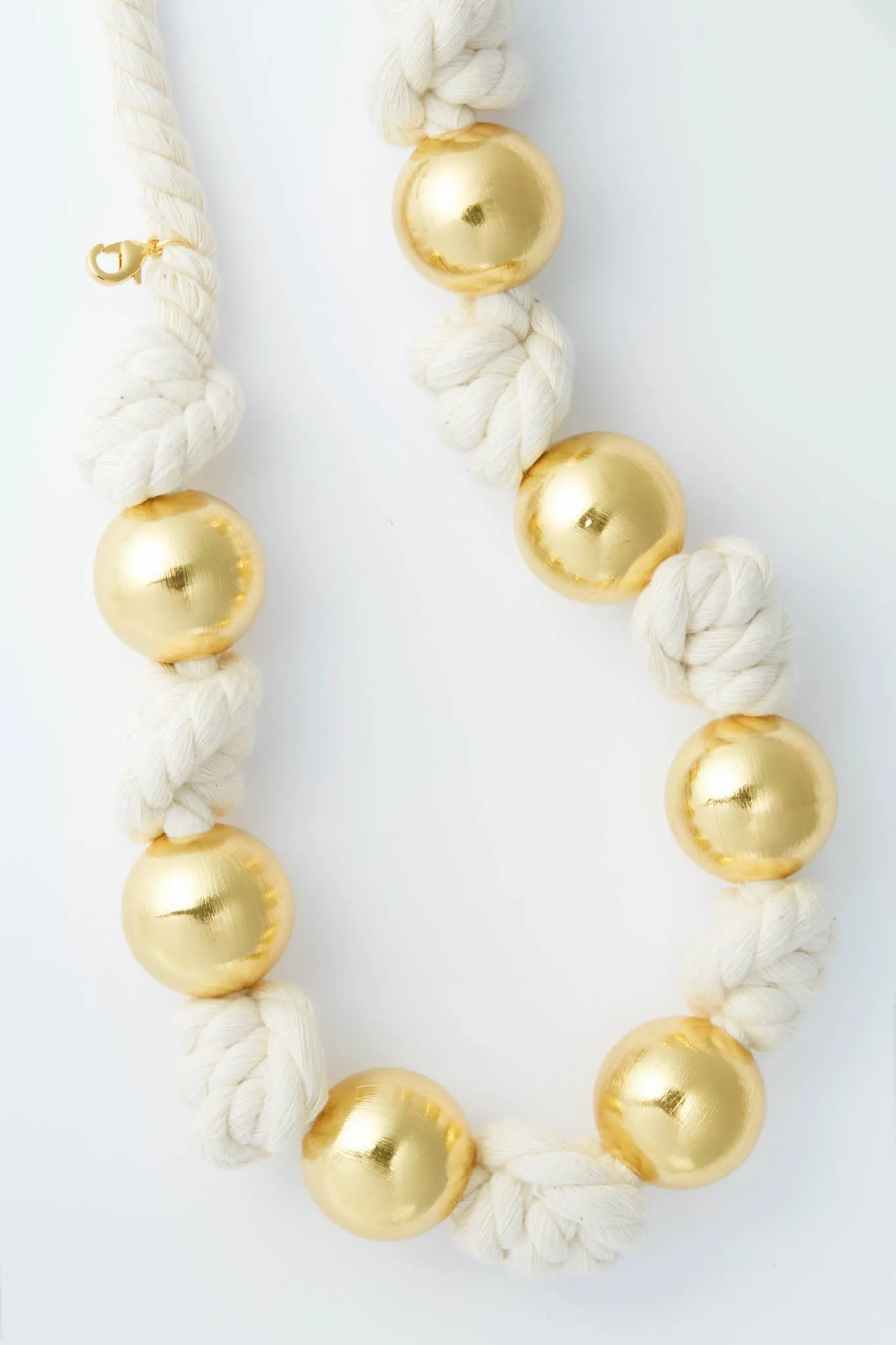 Gold and White Tilly Rope Necklace