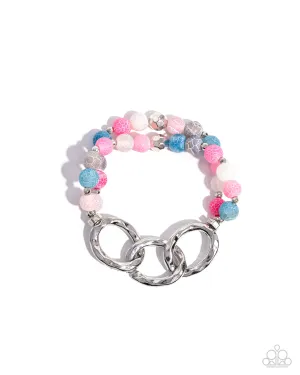 Hammered Haven - Pink Bracelet