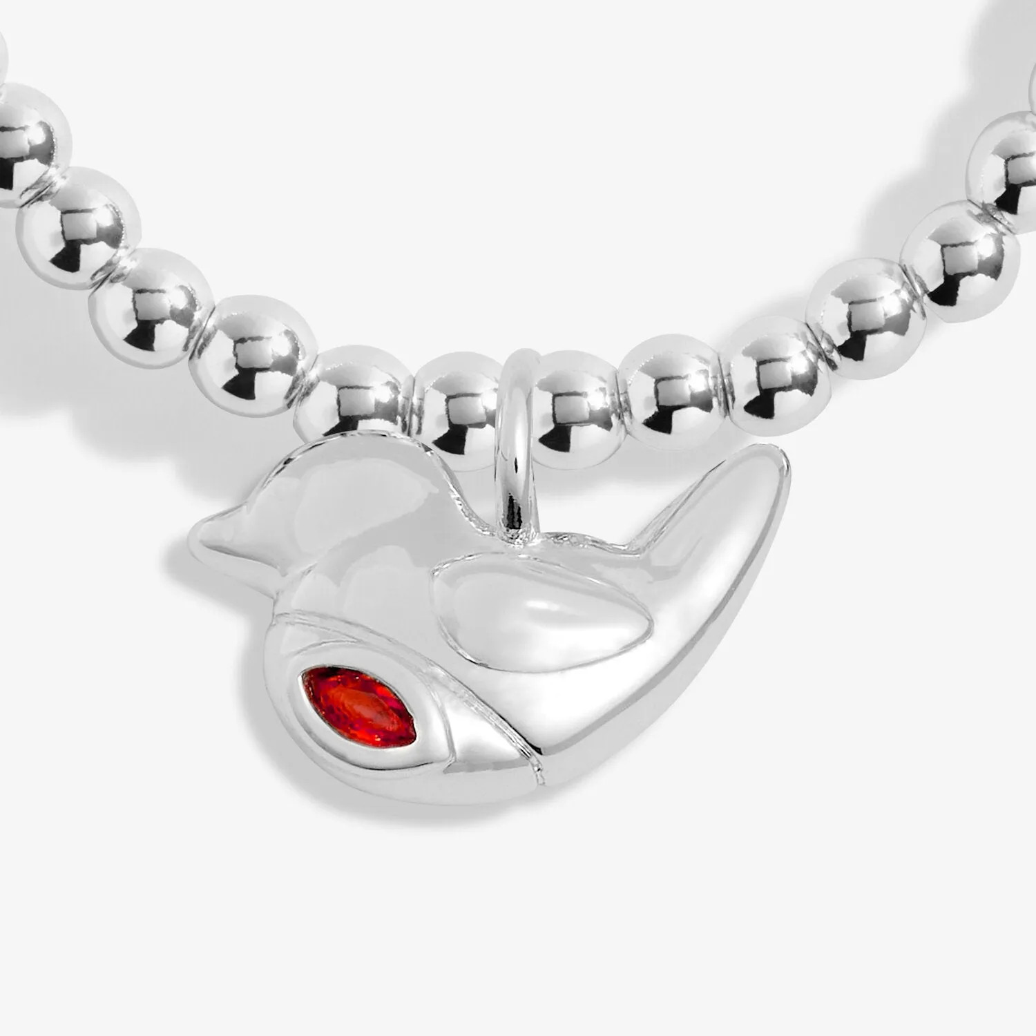 Joma Jewellery Silver Plated A Little 'Christmas Robin' Bracelet