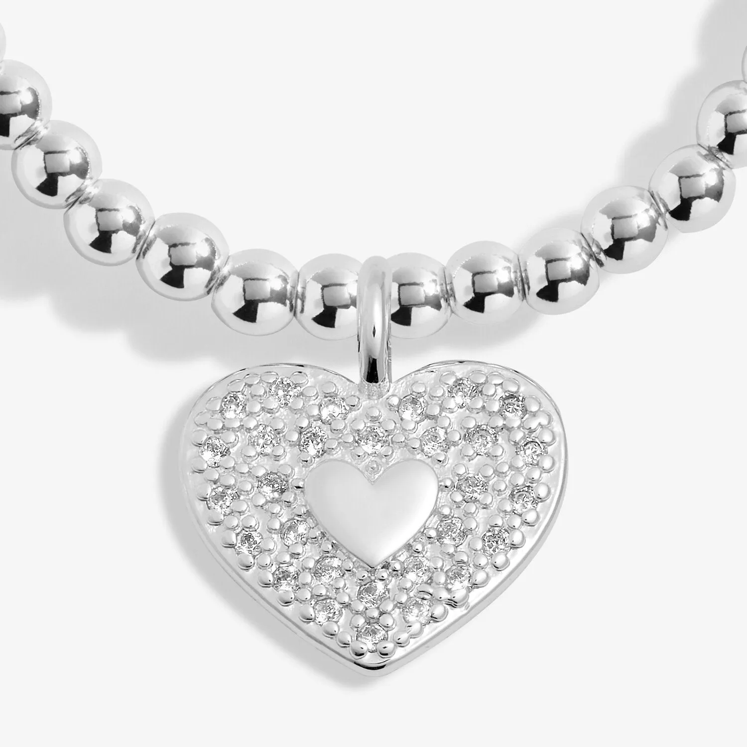 Joma Jewellery Silver Plated A Little 'Merry Christmas Heart' Bracelet