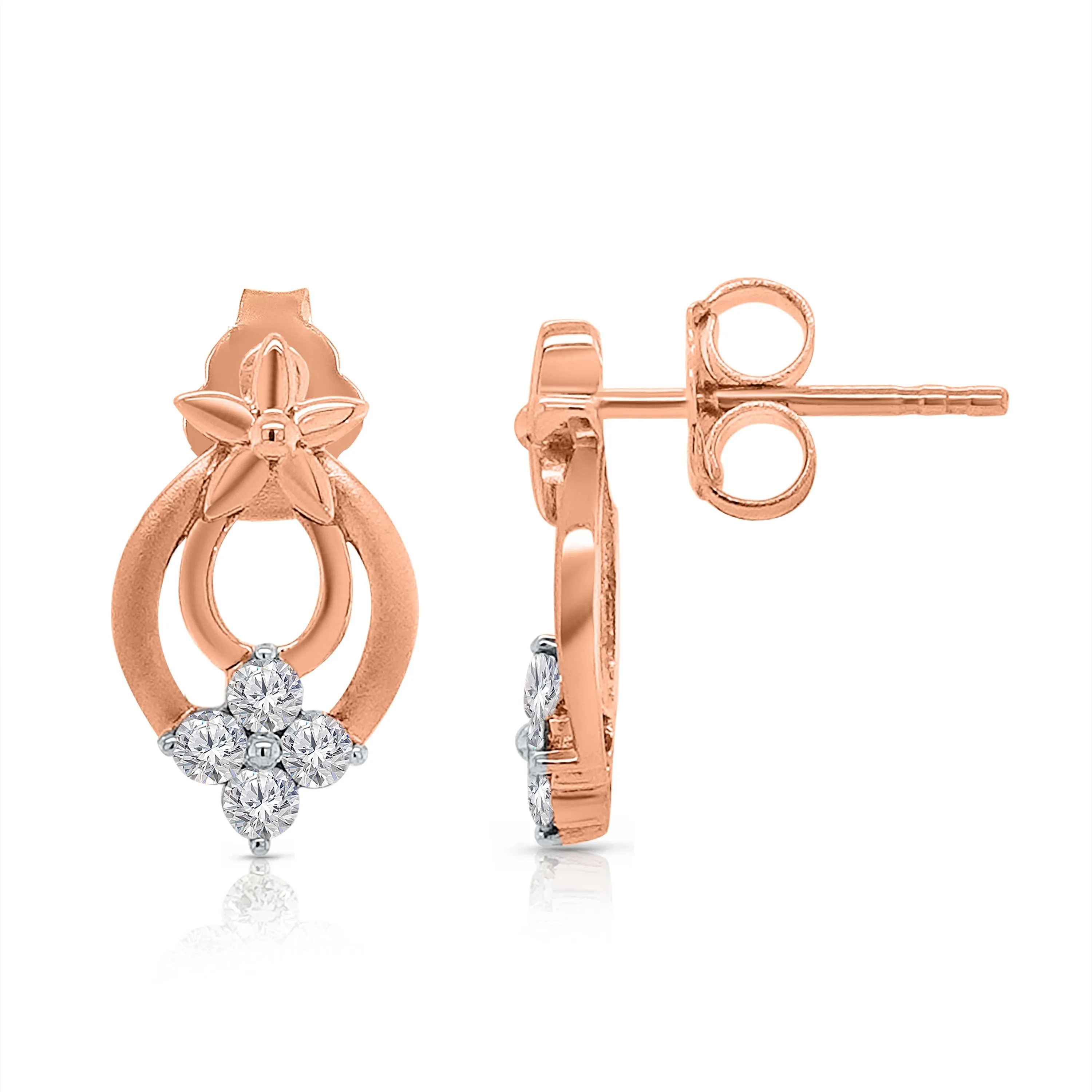 Kallati Rose Gold Diamond Eternal Earrings