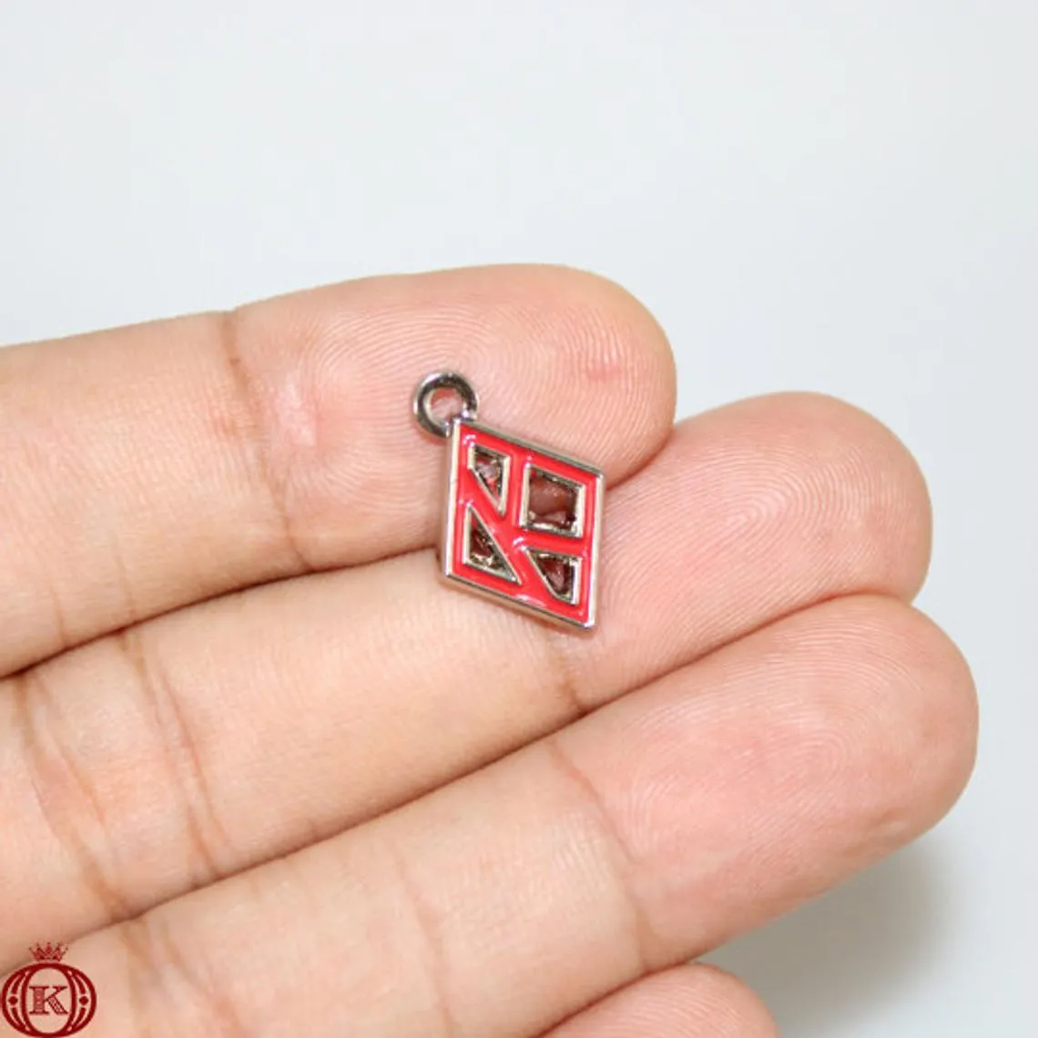 Kappa Floating Diamond Charm