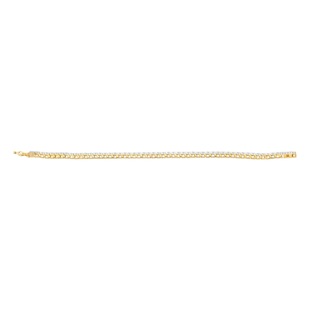 KATARINA 5 cttw Prong Set Lab Grown Diamond Tennis Bracelet in 14k Gold