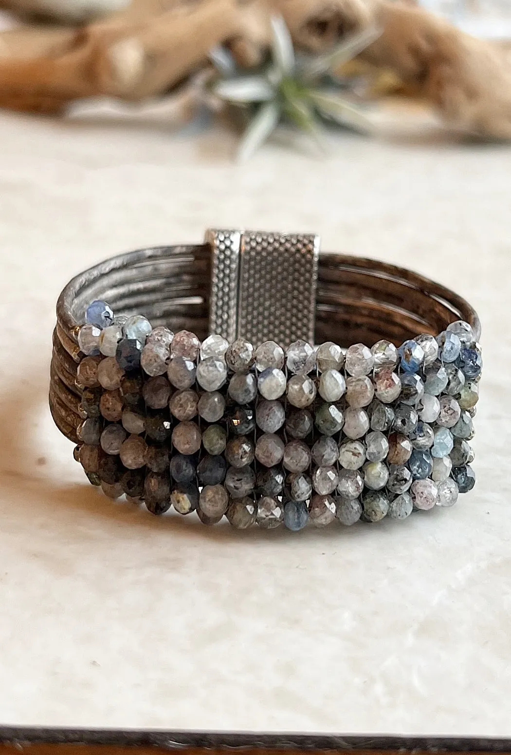 Kyanite Mix Cuff Bracelet