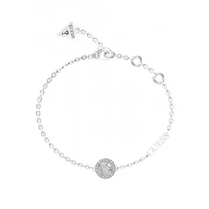 Ladies Rhodium Plated Clear Charm Bracelet UBB02246RHL