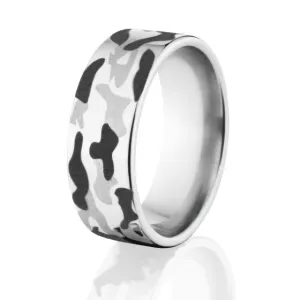 Laser Camo Bands, Cobalt Camo Ring, Unique Camo