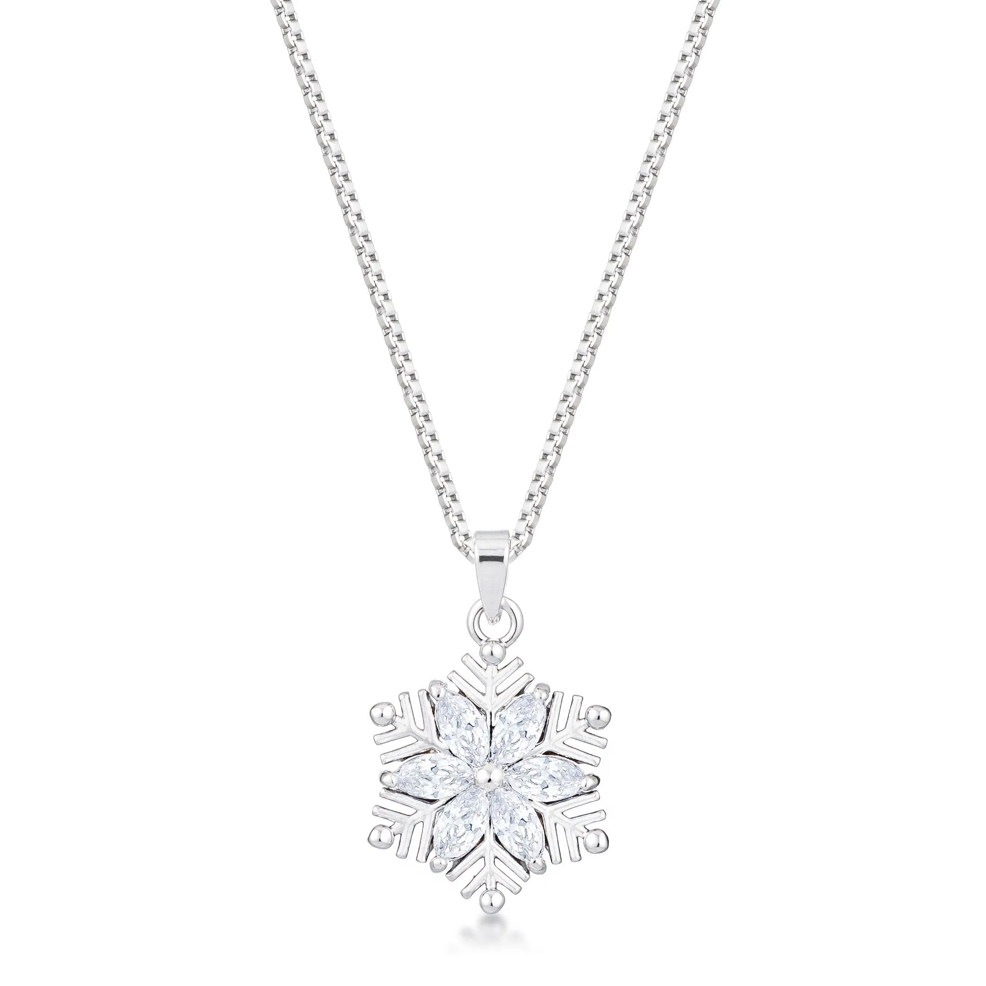 Liv Brilliant Snowflake Silver Pendant | 2ct