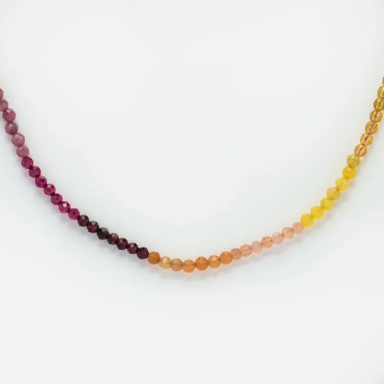 Live by the Sun Rainbow Crystal Beaded Necklace