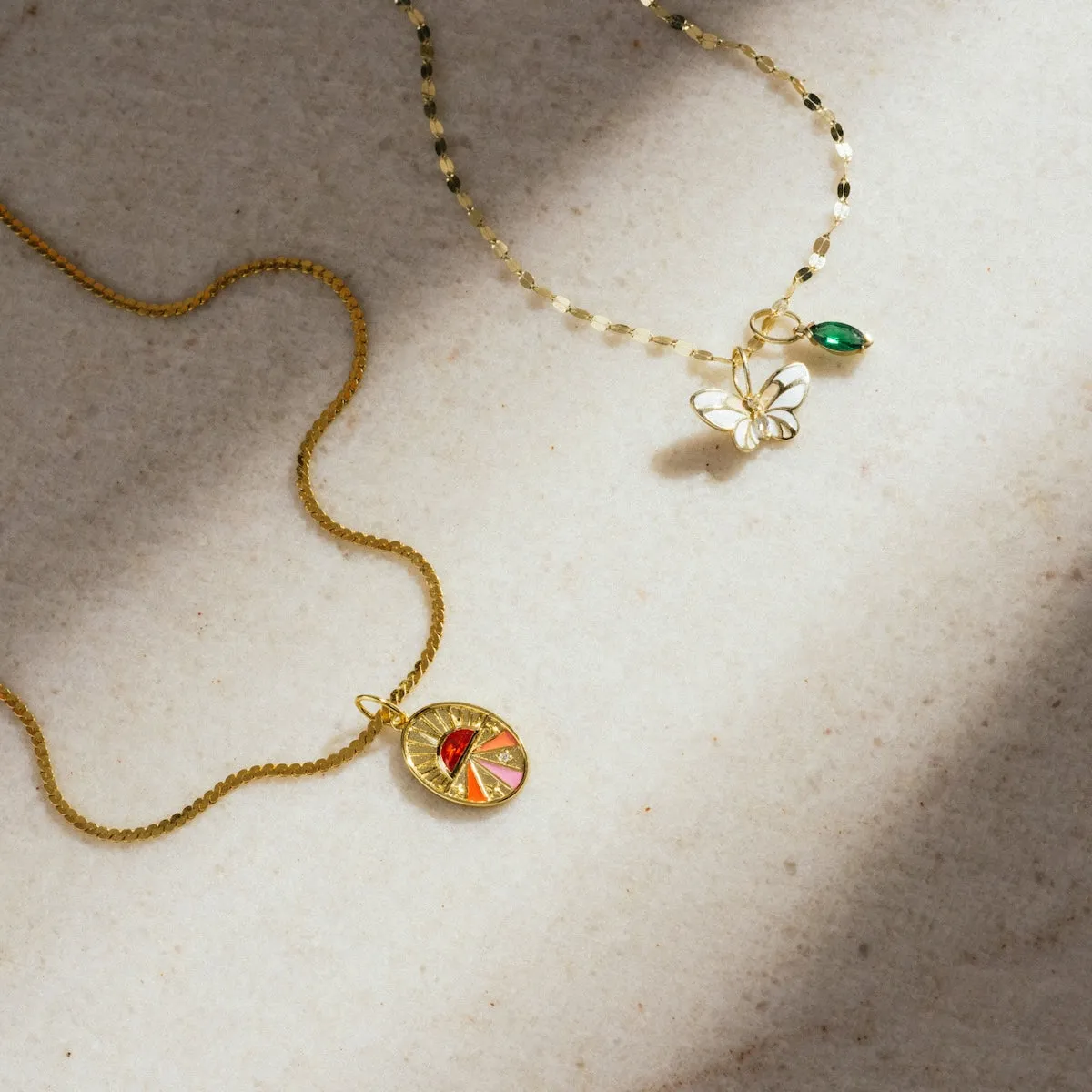 Lynn Williams x Local Eclectic Solid Gold Emerald Marquise Charm