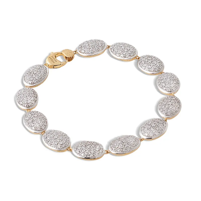 Marco Bicego Siviglia Collection Reversible Yellow Gold and Diamond Bracelet