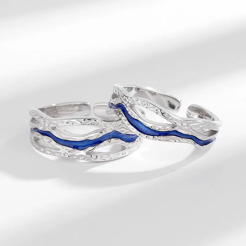 Matching Wedding Anniversary Rings Set for Two