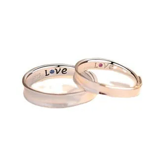 Matte Finish Engravable Wedding Bands for Couple