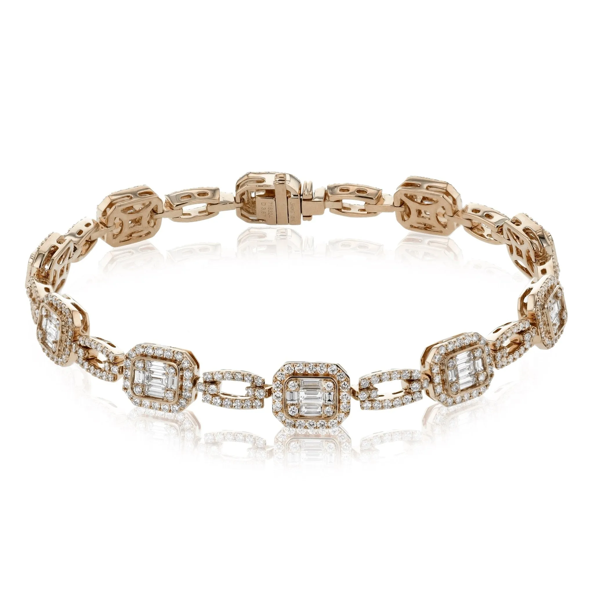 Mosaic Bracelet in 18k Gold with Diamonds