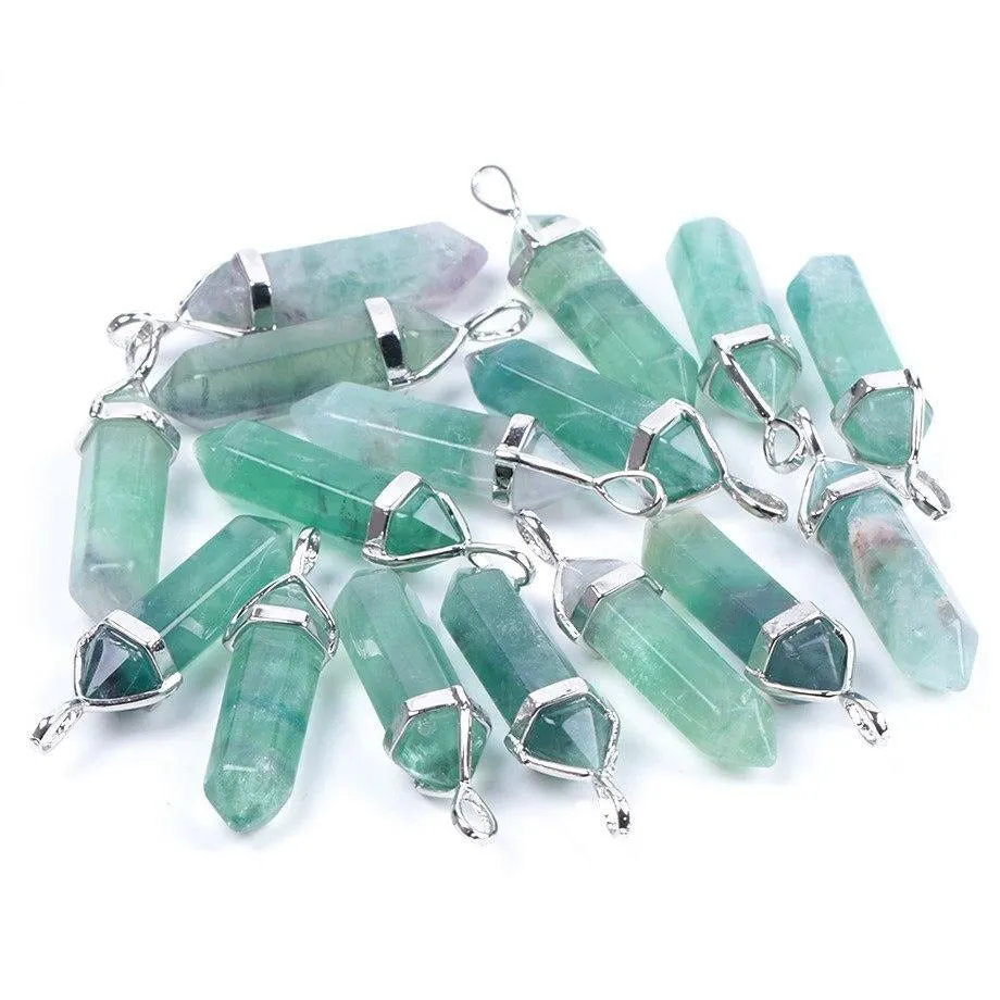 Natural Gem Stone Fluorite Necklaces