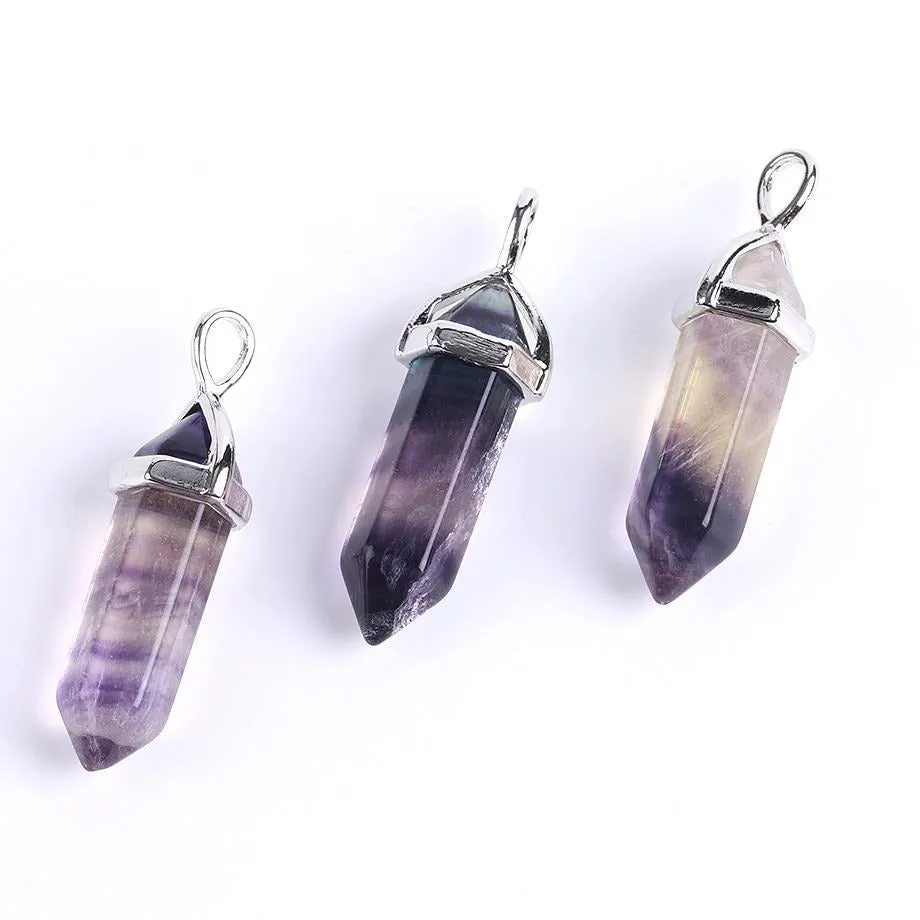 Natural Gem Stone Fluorite Necklaces