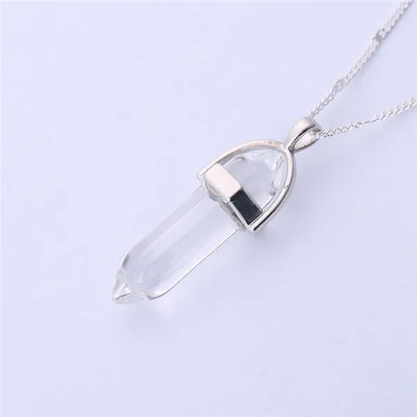 Natural stone pendant Bullet jade suspension Color Quartz necklaces & pendants Fashion Jewelry choker necklace Bijoux Chain