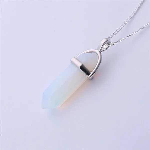 Natural stone pendant Bullet jade suspension Color Quartz necklaces & pendants Fashion Jewelry choker necklace Bijoux Chain