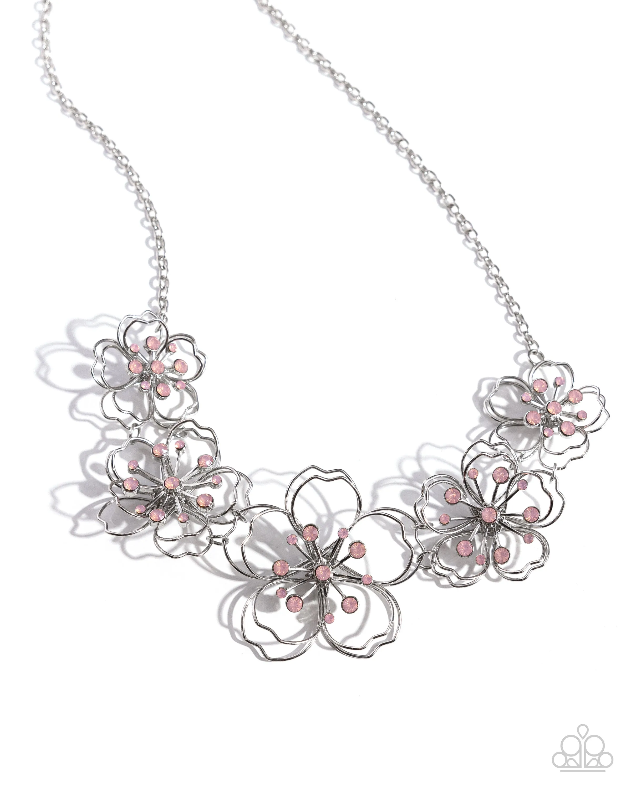 Necklaces Wiry Wallflowers - Pink N2098