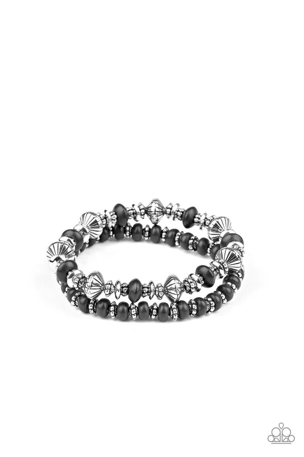 Open Door Jewelry - Cactus Quest - Black Bracelet - Paparazzi Accessories