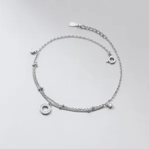 Orbicular Posh Layered Anklet