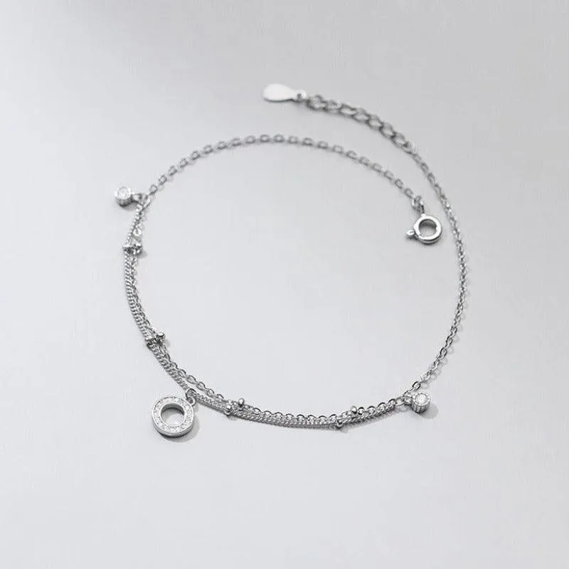 Orbicular Posh Layered Anklet