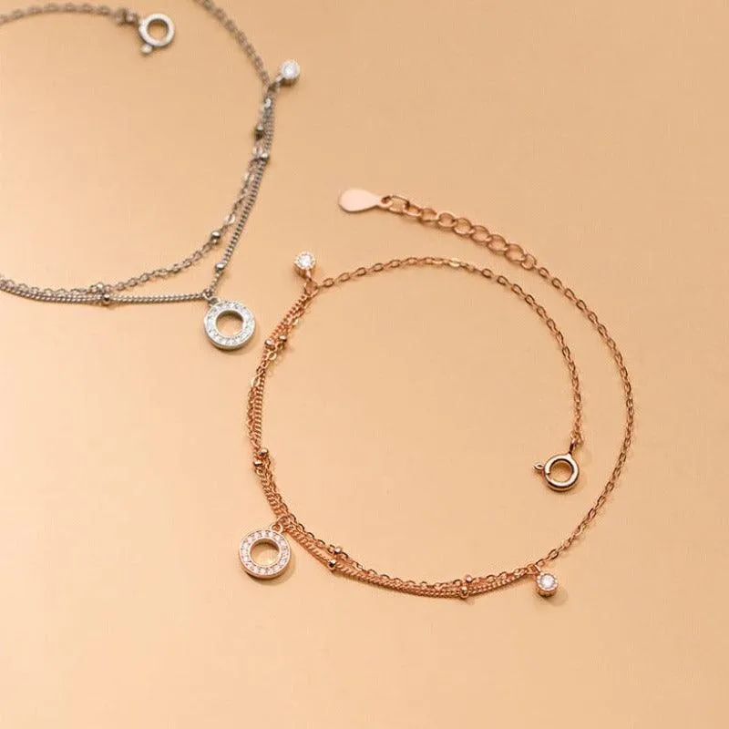 Orbicular Posh Layered Anklet