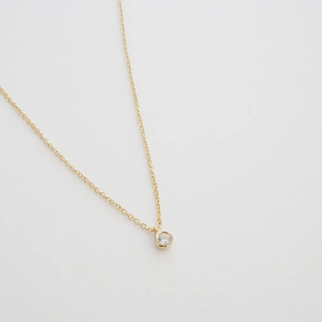 Petite Solitaire Necklace