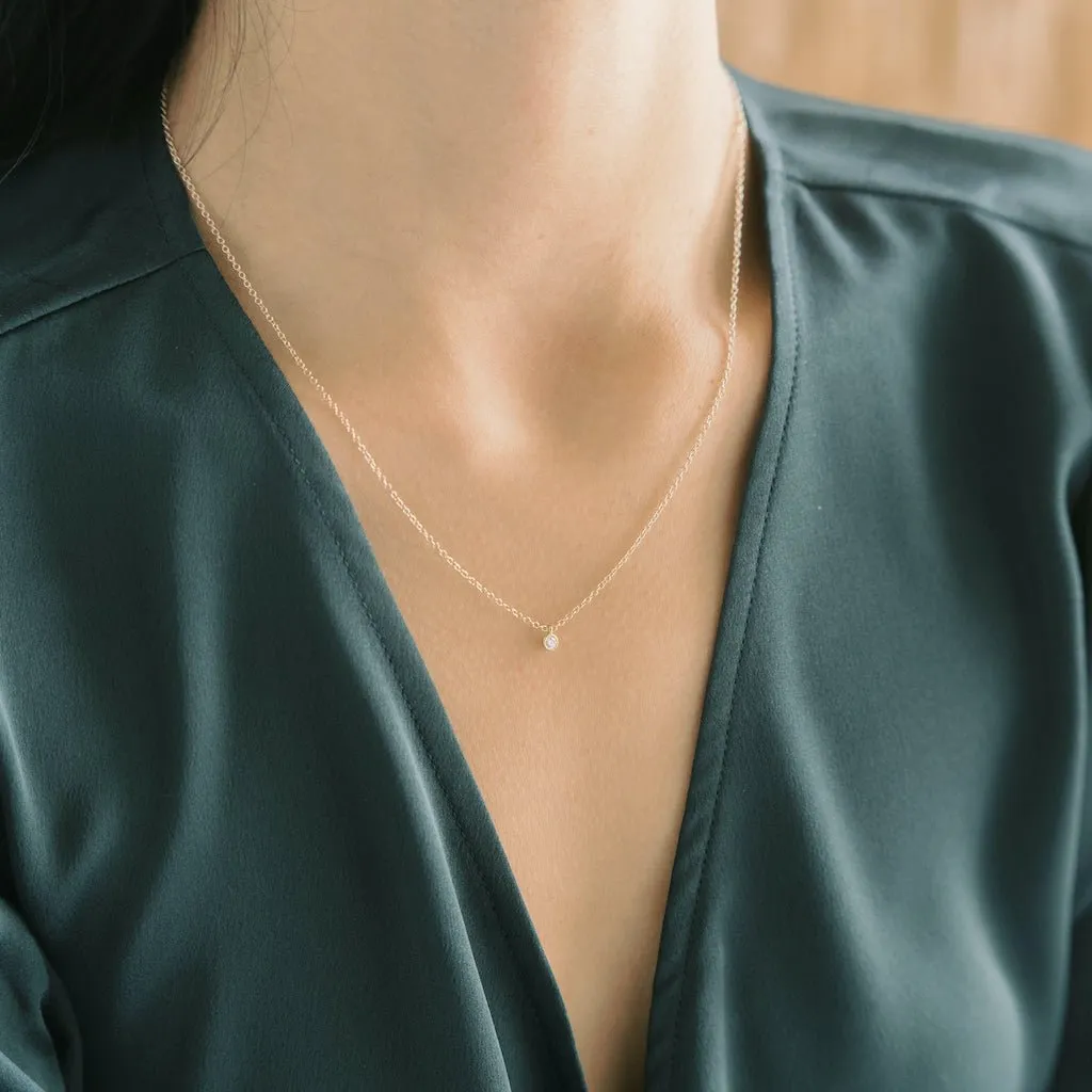 Petite Solitaire Necklace