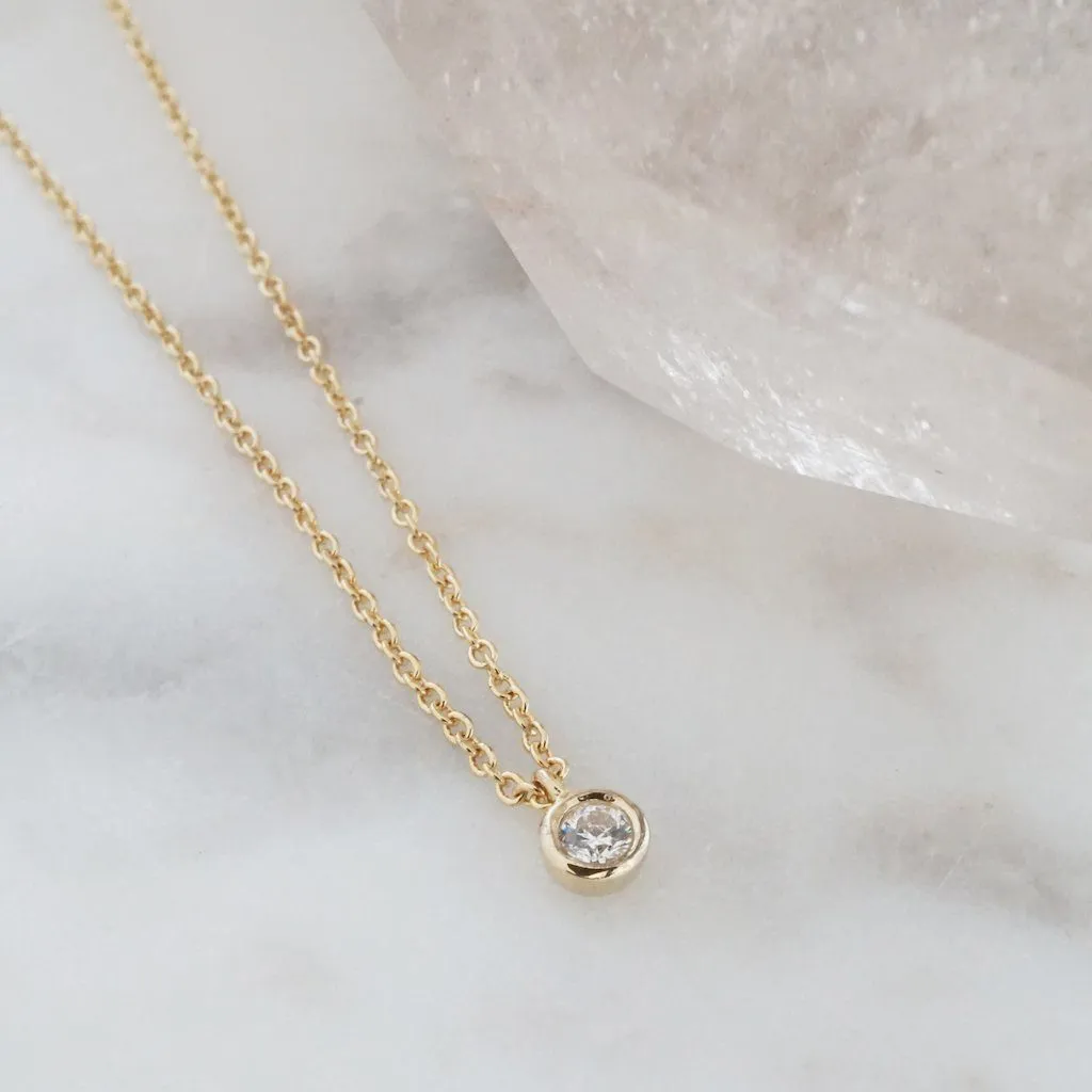 Petite Solitaire Necklace