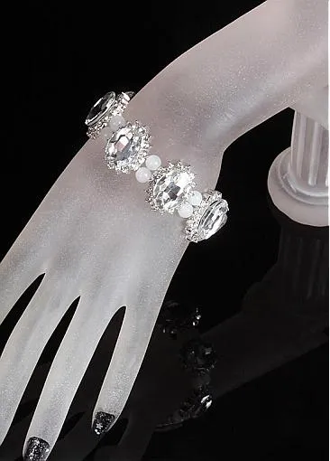 Pretty Bracelets With Rhinestones Elegant Alloy