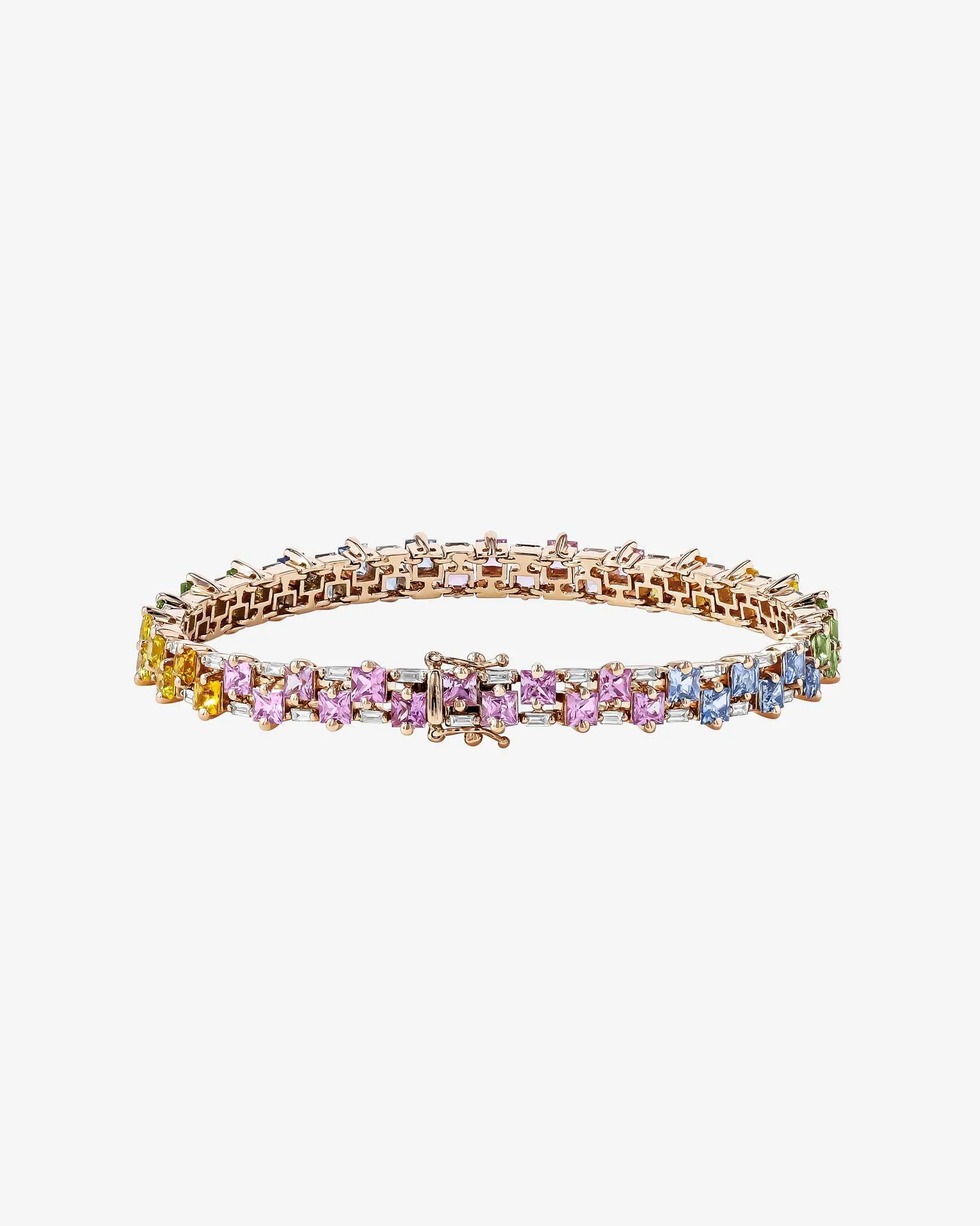 Princess Midi Stack Pastel Sapphire Tennis Bracelet