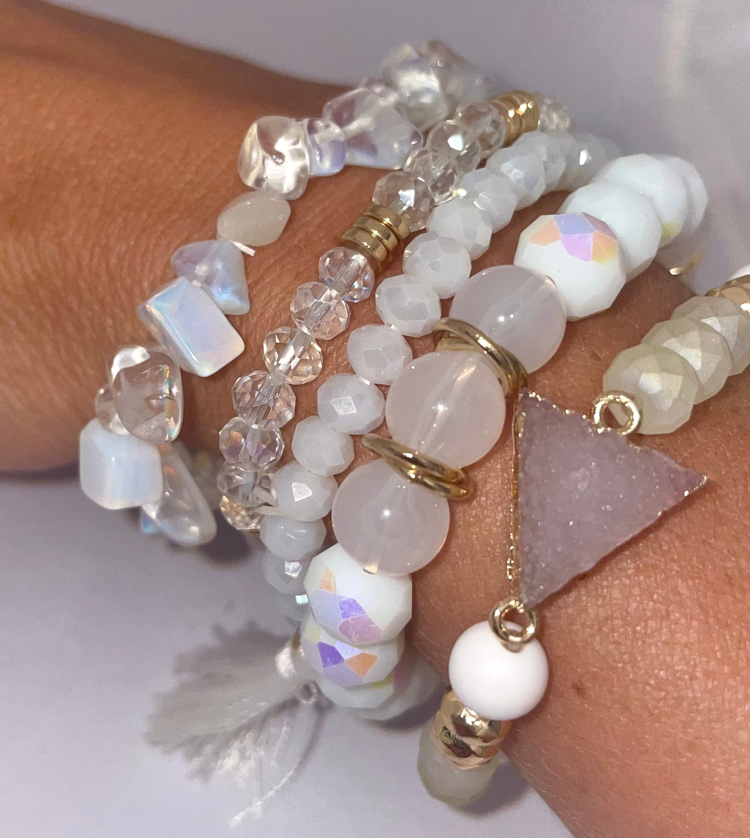 Purely White Bracelet Stack