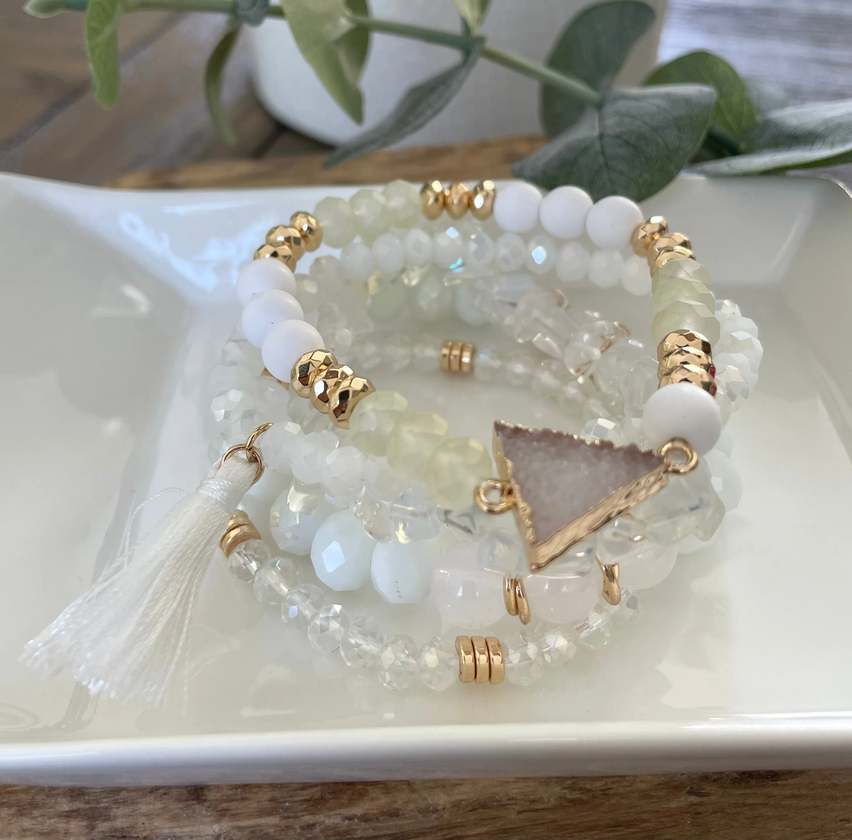 Purely White Bracelet Stack